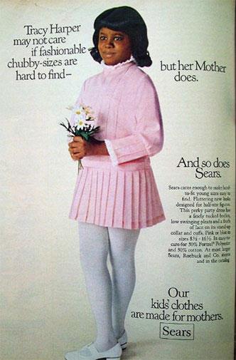 If they think this girl is 'chubby', 1970s ad execs would be horrified by kids today.