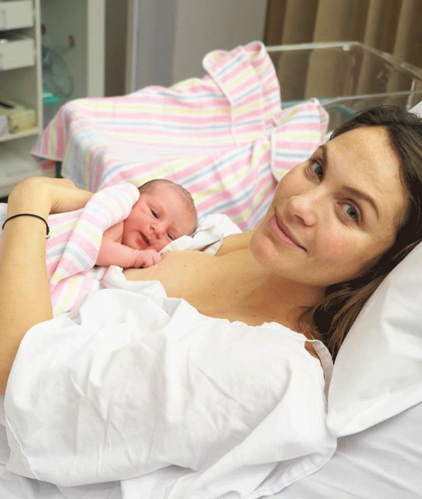 Laura Byrne birth newborn