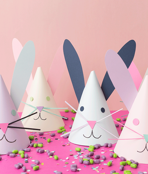 Bunny party hats