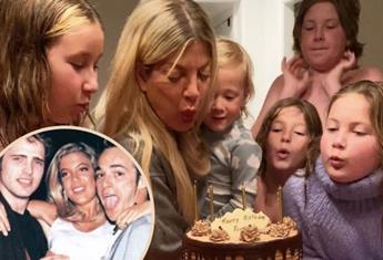 Tori Spelling celebrates 47th birthday with her five kids and shares a 90210 throwback