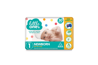 Little One’s Newborn Nappies 30pk