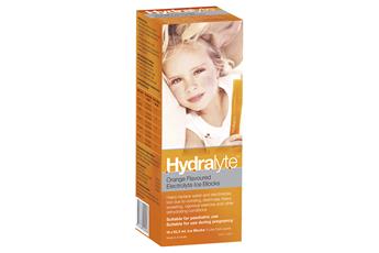 Hydralyte Orange Flavoured Electrolyte Ice Blocks 16 x 62.5mL