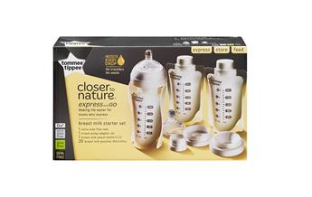 Tomme Tippee Express and Go Breast Milk Pouch Bottle, 20 pack