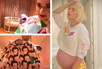 See pregnant Katy Perry’s pretty pink nusery room reveal and her hilarious ‘Orlando Bloom’ baby onesie