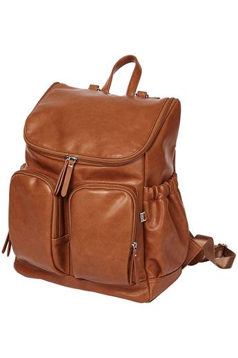 Faux Leather Nappy Backpack