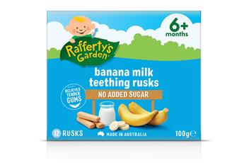 Rafferty’s Garden Banana Milk Teething Rusks 6+ Months