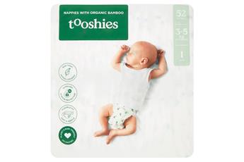tooshies Nappies with Organic Bamboo, Newborn, Size 1 (3-5kg)