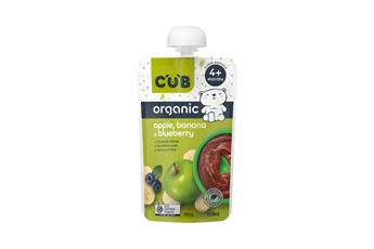 CUB Organic Apple Banana And Blueberry 4m+