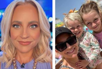 Carrie Bickmore returns to Australia and confesses her UK trip with her kids was “really, really hard”