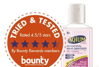 TRIAL TEAM: Bounty Parents have their say on Aquim Ultra Antibacterial Hand Sanitiser
